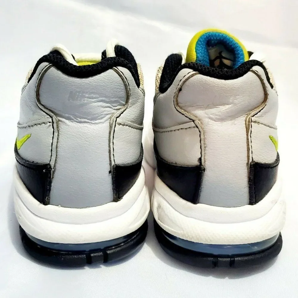 TODDLER NIKE LITTLE MAX AIRMAX 95 WOLF‎ GREY/CYBER/BLACK UNISEX 10c 905462-017